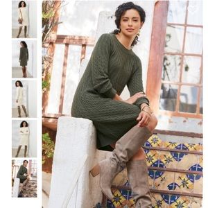 Soft Surroundings Olive Sweater Dress